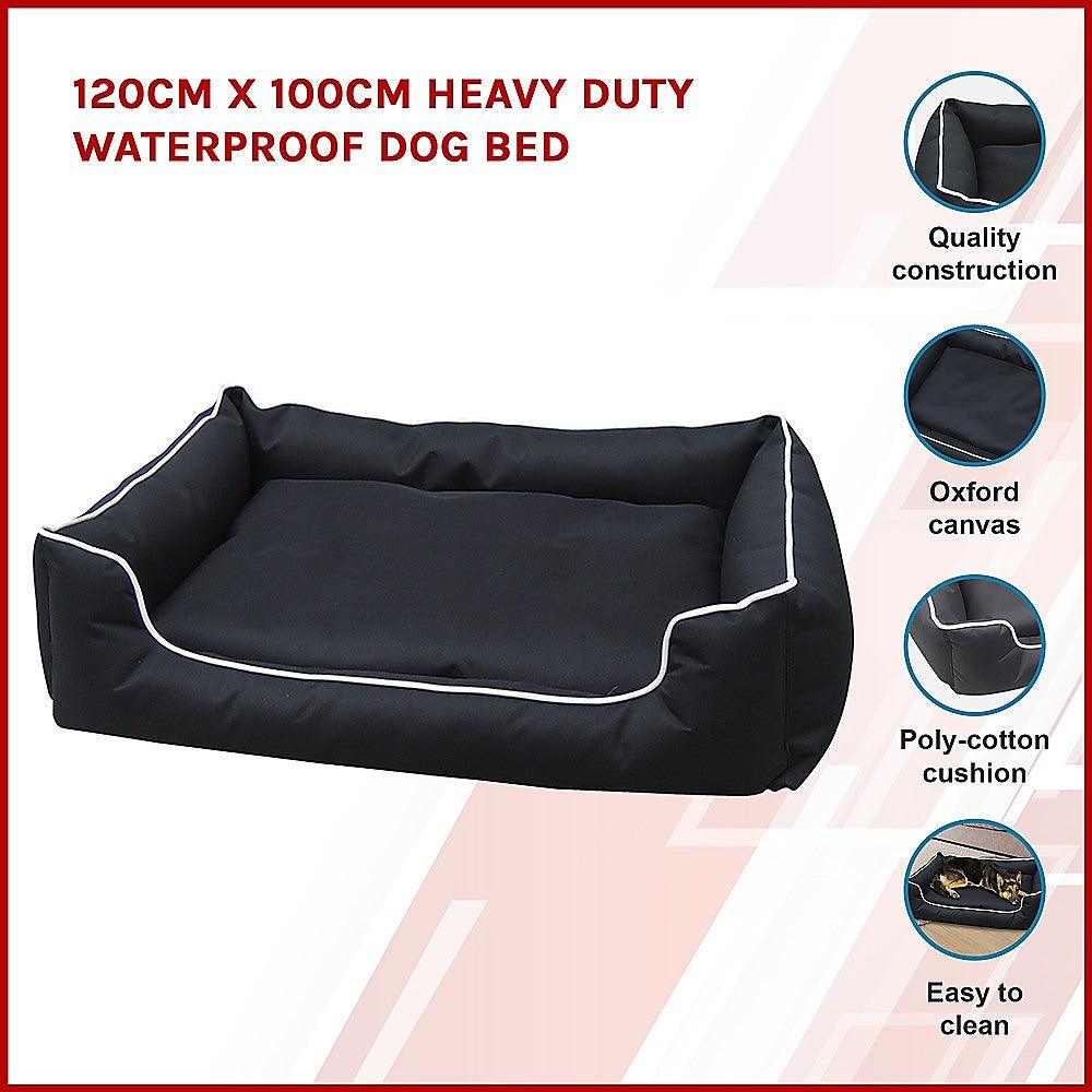 Buy 120cm x 100cm Heavy Duty Waterproof Dog Bed discounted | Products On Sale Australia