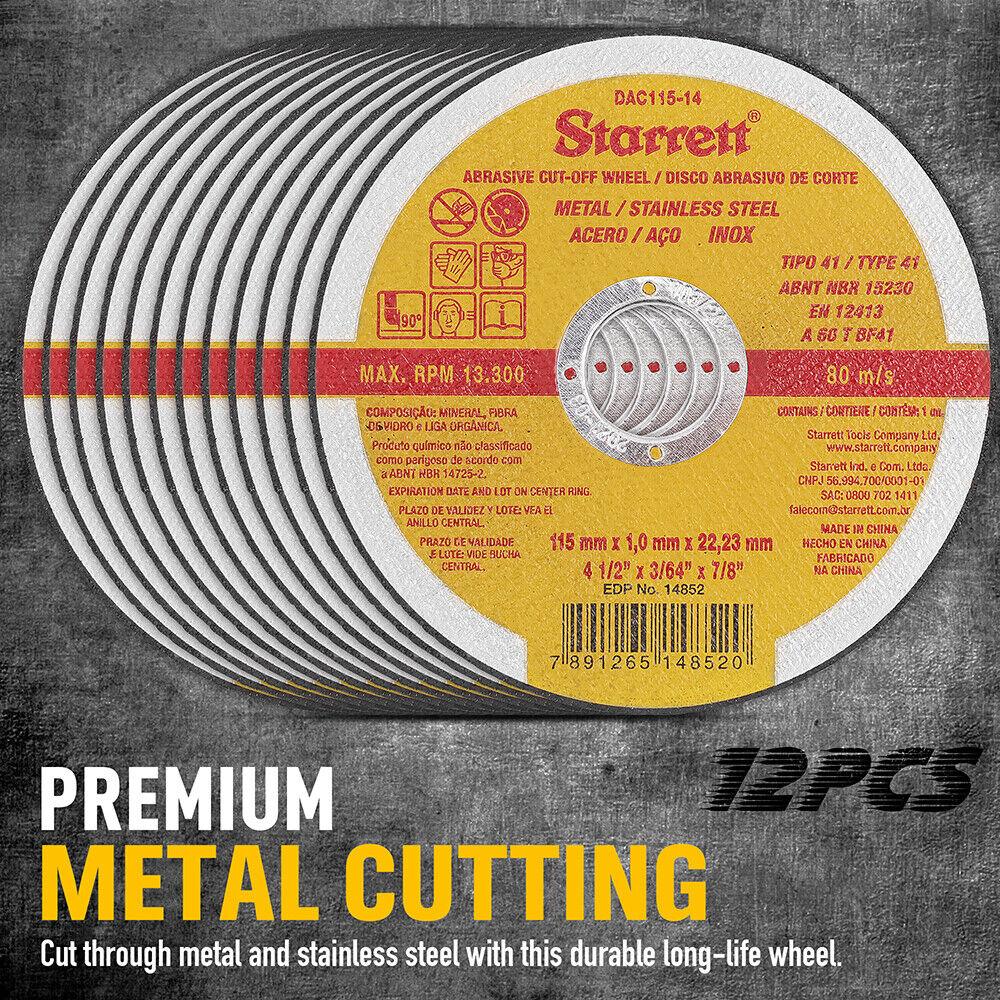 Buy 12x 4.5inch 115mm Angle Grinder Cutting Discs Thin Cut Off Wheel Steel Stainless discounted | Products On Sale Australia