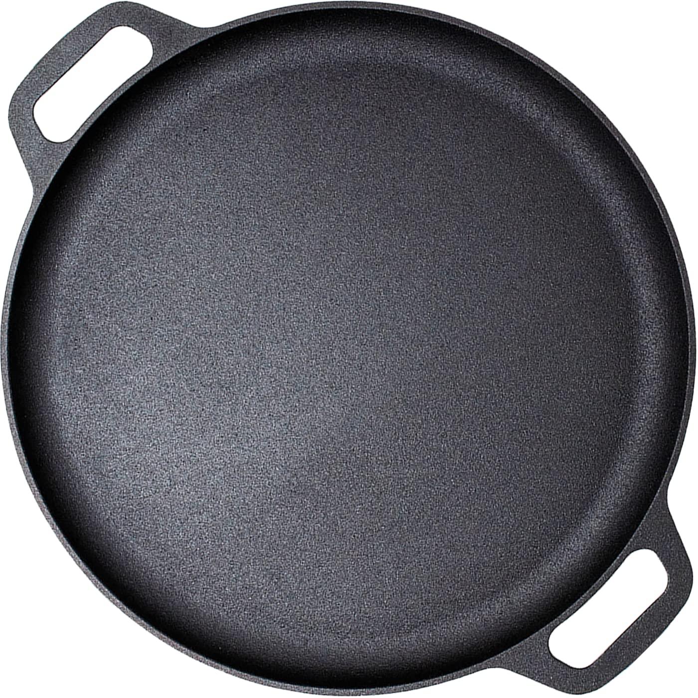 Buy 13.5" 35cm Pre-Seasoned Cast Iron Pizza Baking Pan Cooking Griddle Stove Oven Grill Campfire discounted | Products On Sale Australia