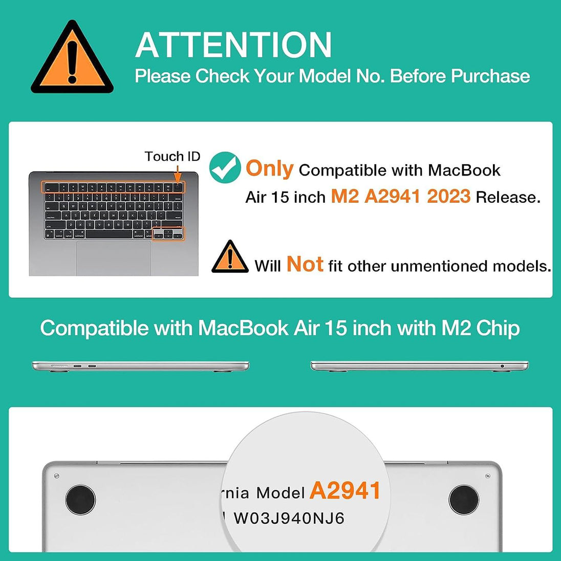 Buy 15 inch Air 2023 MacBook Air Matte Case A2941 M2 Chip Hard Shell Case Keyboard Cover Green discounted | Products On Sale Australia