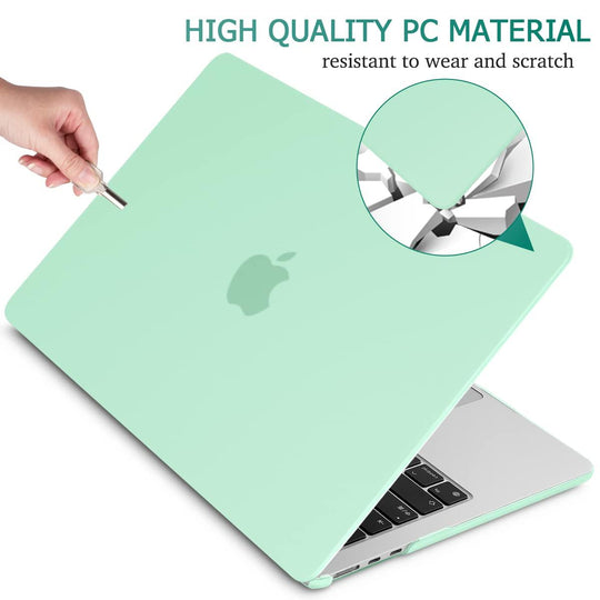 Buy 15 inch Air 2023 MacBook Air Matte Case A2941 M2 Chip Hard Shell Case Keyboard Cover Green discounted | Products On Sale Australia