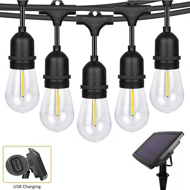 Buy 15M Solar Festoon String Lights Kits Globe Outdoor Christmas Party Garden discounted | Products On Sale Australia