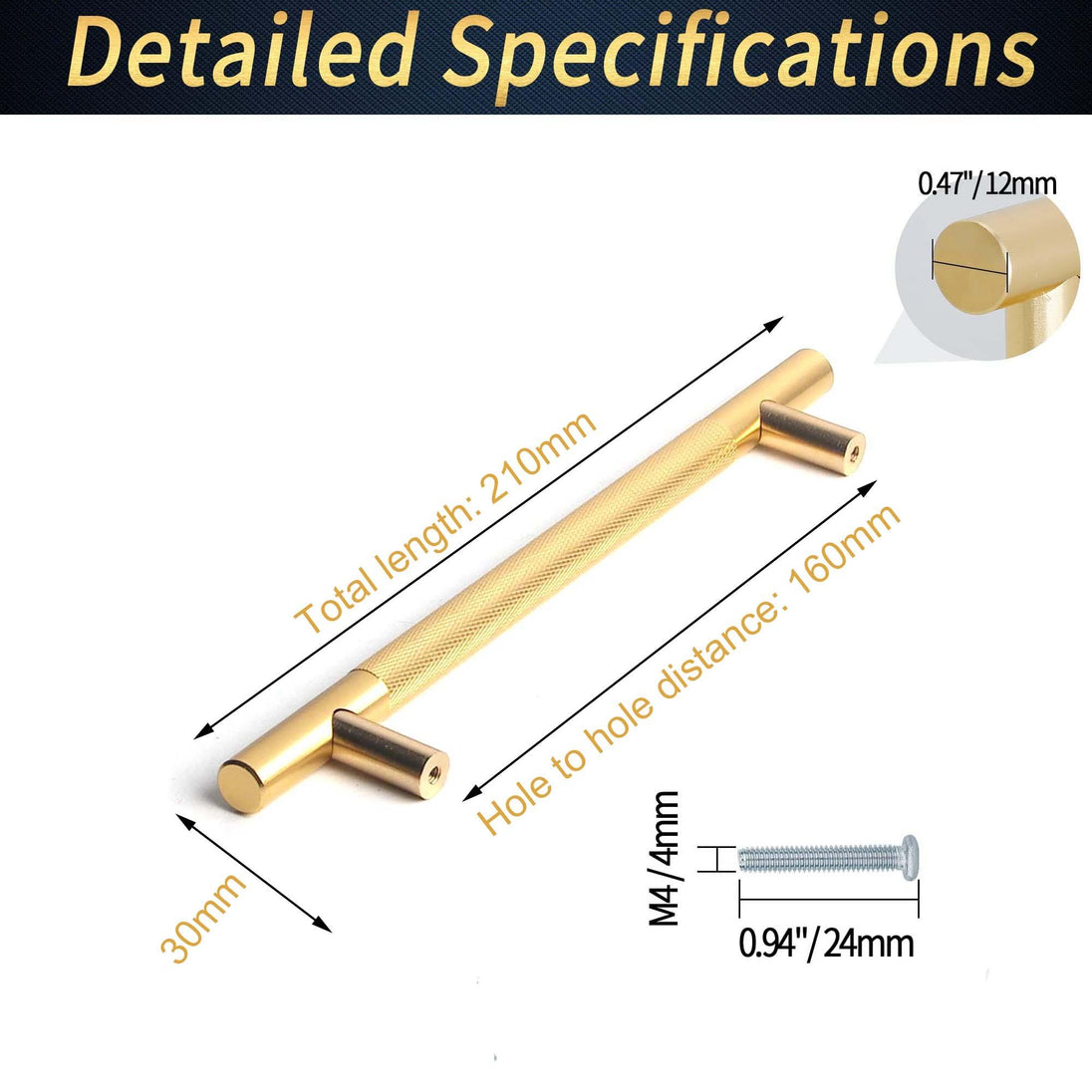 Buy 160mm Cabinet Handles Gold Drawer Pulls Knobs Hardware for Kitchen Bathroom Furniture Cupboard discounted | Products On Sale Australia