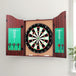 Buy 18" Dartboard Dart Board with Steel Darts Wooden Cabinet Party Game discounted | Products On Sale Australia