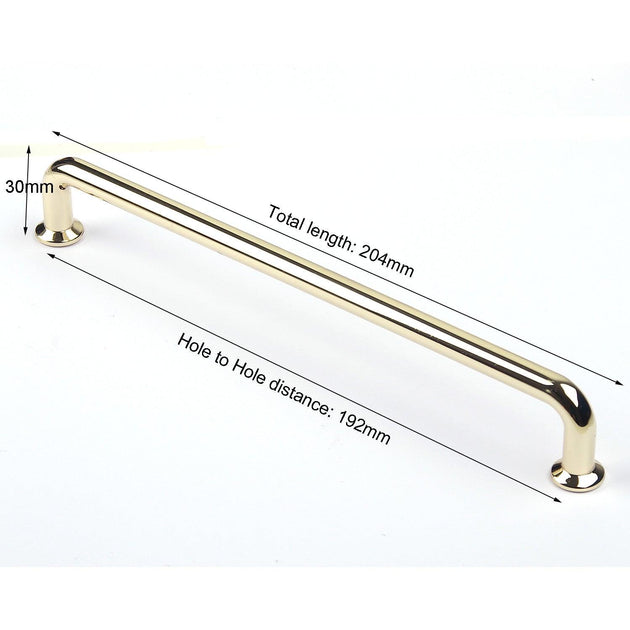 Buy 192mm Polished gold Furniture Kitchen Bathroom Cabinet Handles Drawer Bar Handle Pull Knob discounted | Products On Sale Australia