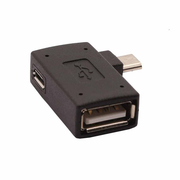 Buy 2-in-1 Powered Micro USB OTG Adapter Left Angled PlayStaion Classic Chromecast Android Phone Tablet discounted | Products On Sale Australia