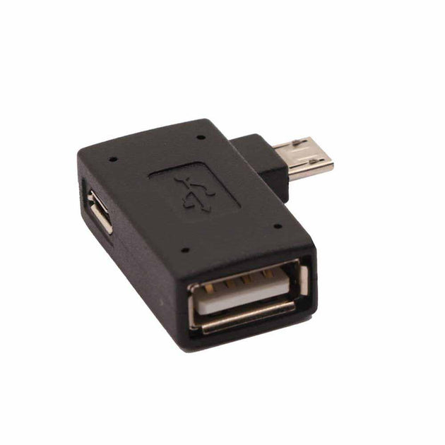 2-in-1 Powered Micro USB OTG Adapter Right Angled PlayStaion Classic Chromecast Android Phone Tablet Products On Sale Australia | Electronics > Computer Accessories Category