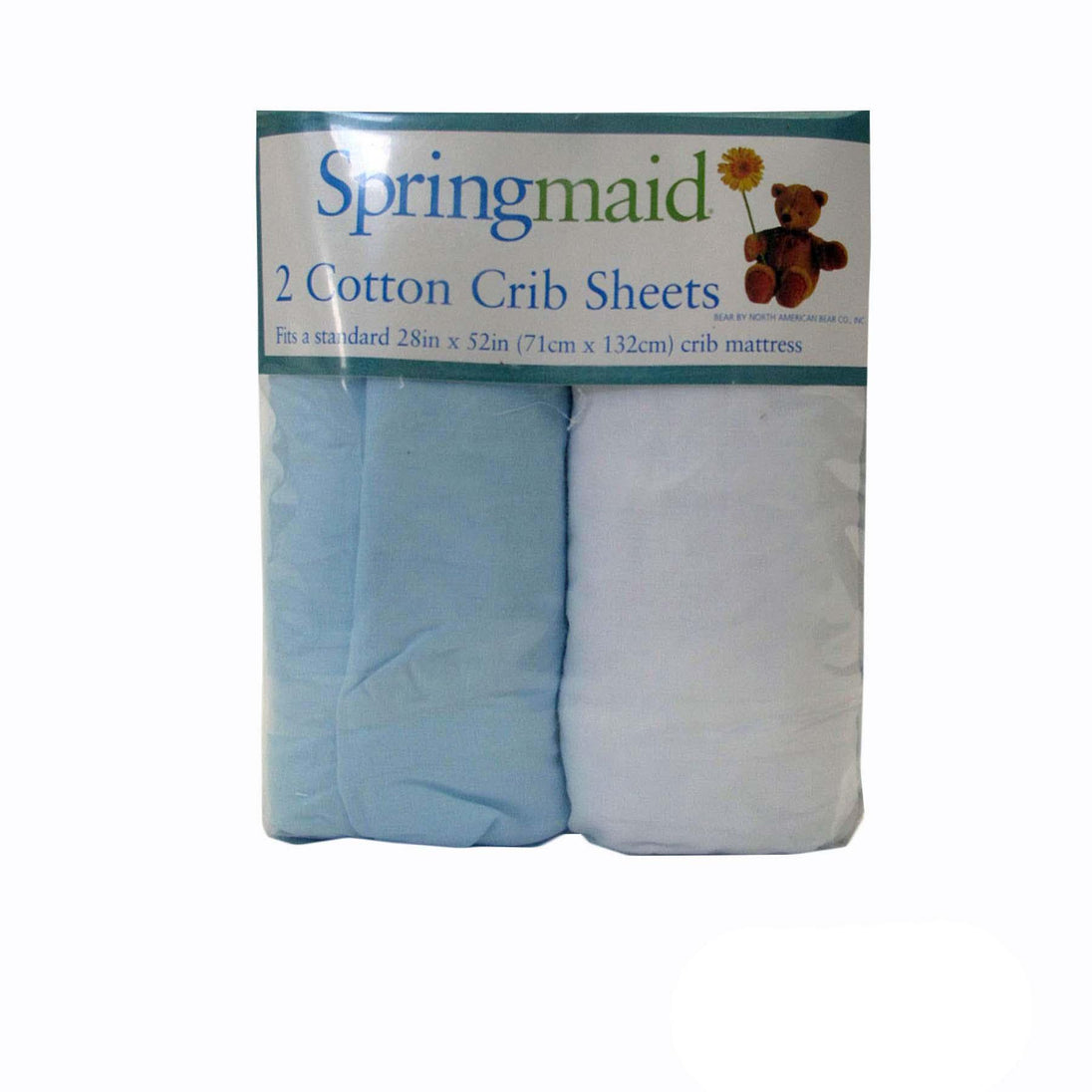 Buy 2 Piece of Baby Cot Cotton Fitted Sheet Blue & White discounted | Products On Sale Australia