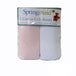 Buy 2 Piece of Baby Cot Cotton Fitted Sheet Pink & White discounted | Products On Sale Australia