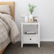 Buy 2-tier Bedside Table with Storage Drawer 2 PC Rustic White discounted | Products On Sale Australia