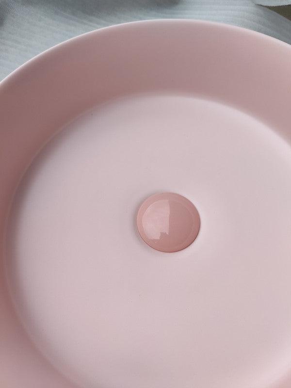 Buy 2020 Matte Pink Round 360 mm Dia top counter basin porcelain sink discounted | Products On Sale Australia