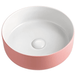 Buy 2021 Matte Pink outside Round 360 mm Dia top counter basin porcelain sink discounted | Products On Sale Australia