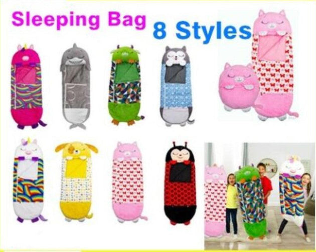 Buy 2022 Sleeping Bag Happy Nappers Kids Children Blanket Winter fluffy warm Xmas Gift discounted | Products On Sale Australia