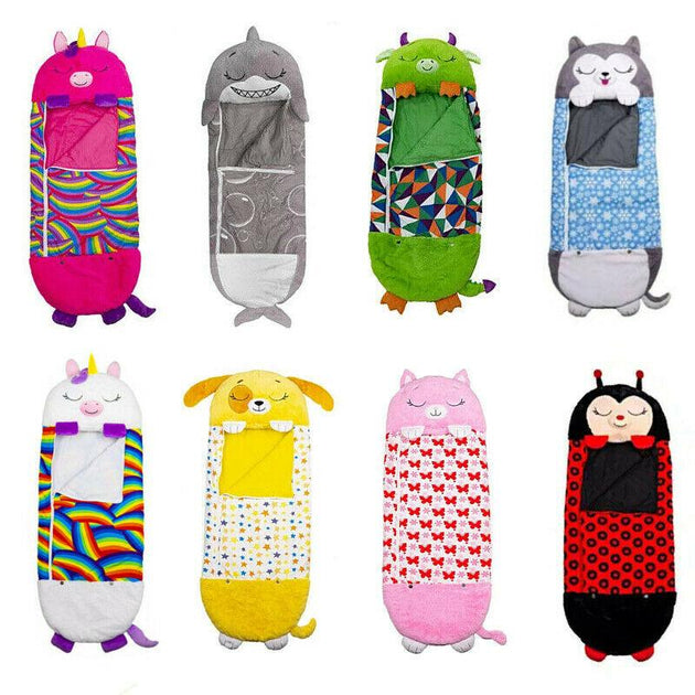 Buy 2022 Sleeping Bag Happy Nappers Kids Children Blanket Winter fluffy warm Xmas Gift discounted | Products On Sale Australia