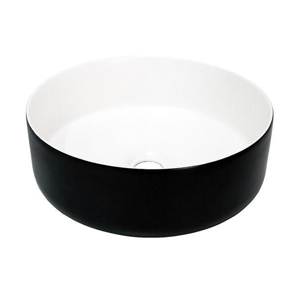 Buy 2023 Matte Black matte white matte Pink Green Gold Copper Round 360 mm Dia top counter basin porcelain sink discounted | Products On Sale Australia