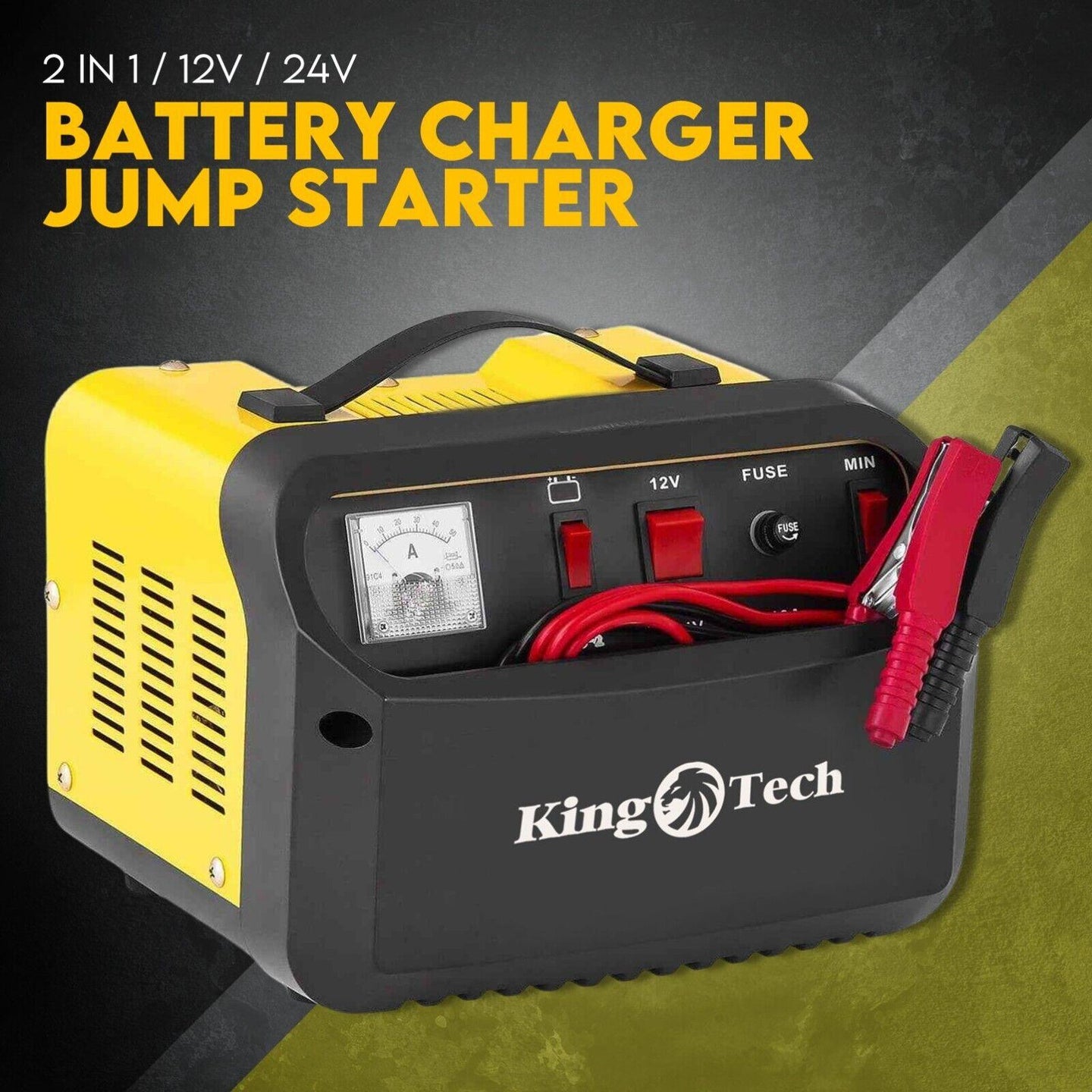 Buy 2IN1 Car Battery Charger Jump Starter 12V 24V 40A ATV Boat Tractor discounted | Products On Sale Australia