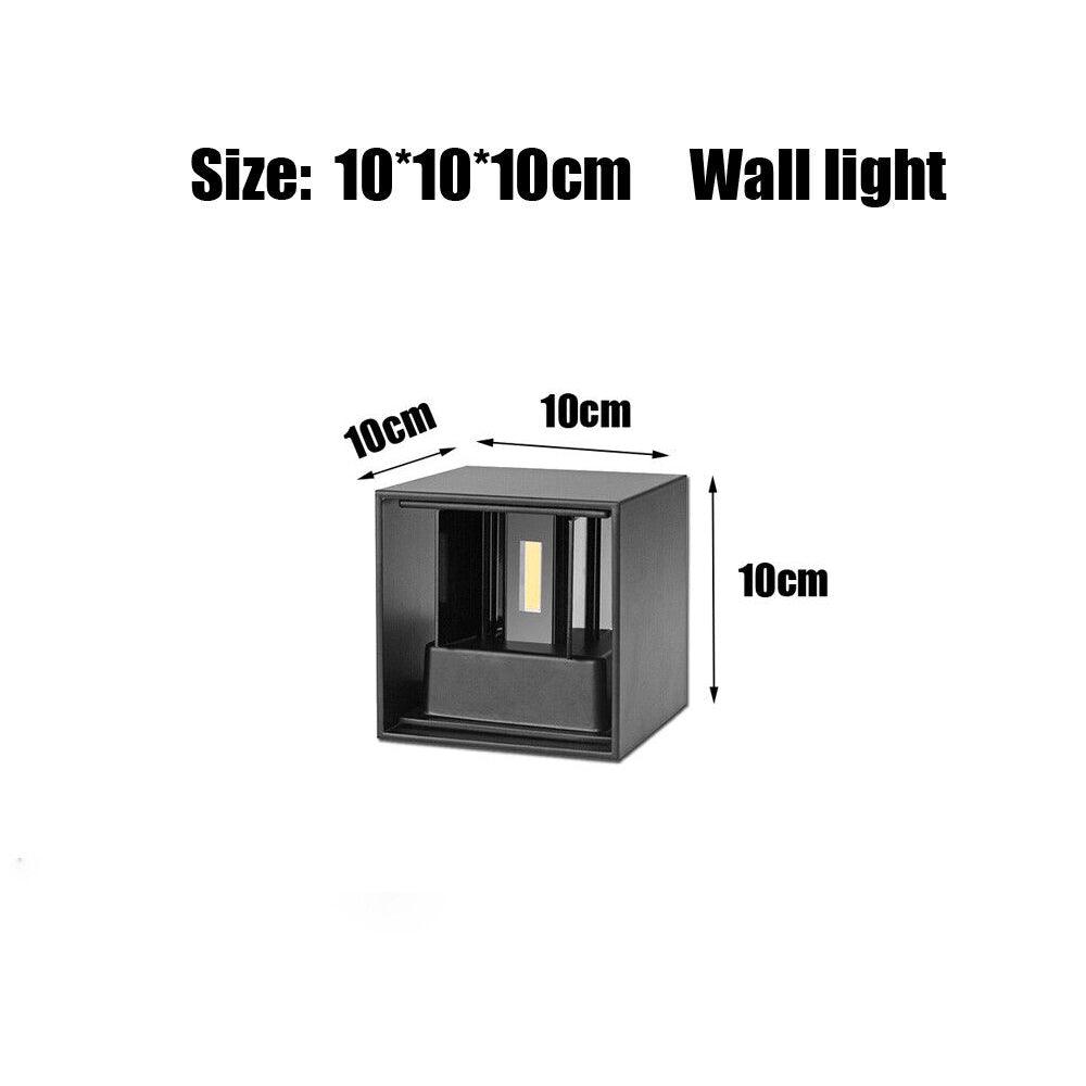 Buy 2PCS 12W LED Wall Light Waterproof Up Down Lamp Cube Sconce Yard Indoor Outdoor discounted | Products On Sale Australia