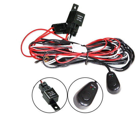 Buy 2way LED Universal Driving light Wiring Loom Harness 12V 24V 40A Relay Switch discounted | Products On Sale Australia