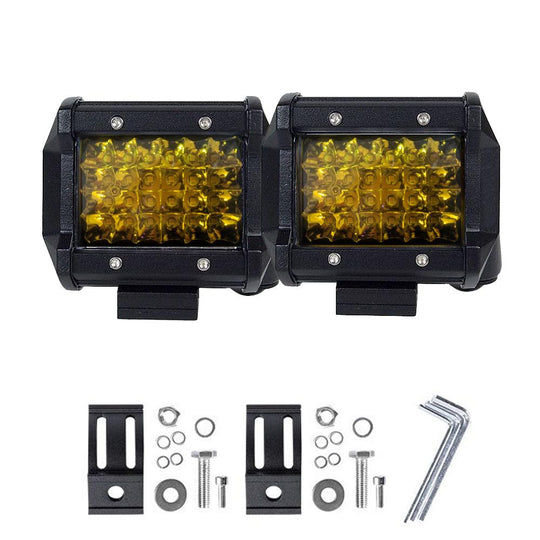 Buy 2x 4 inch Spot LED Work Light Bar Philips Quad Row 4WD Fog Amber Reverse Driving discounted | Products On Sale Australia