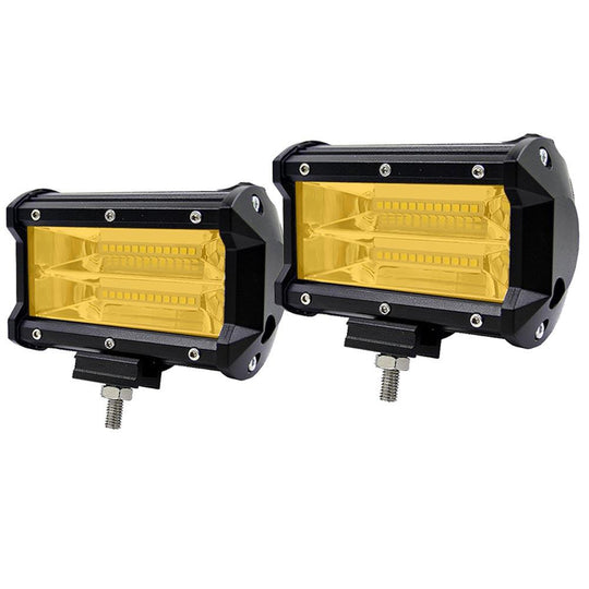 Buy 2x 5inch Flood LED Light Bar Offroad Boat Work Driving Fog Lamp Truck Yellow discounted | Products On Sale Australia