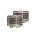 Buy 2X Fabric Ottoman Round Wooden Leg Foot Stool - LATTICE discounted | Products On Sale Australia