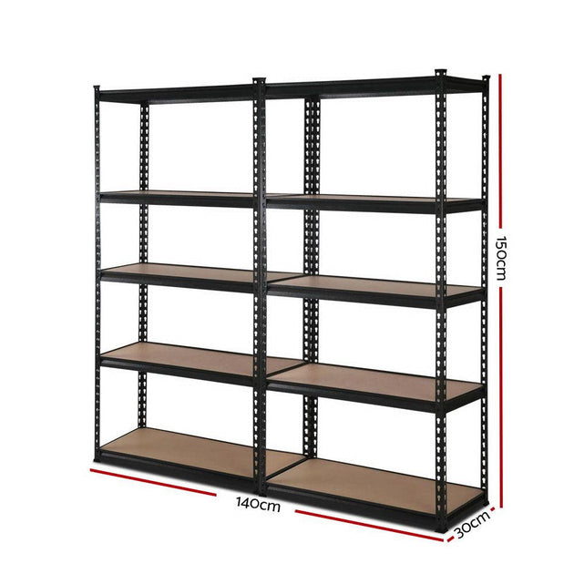 Buy 2x1.5M Warehouse Shelving Racking Storage Garage Steel Metal Shelves Rack discounted | Products On Sale Australia