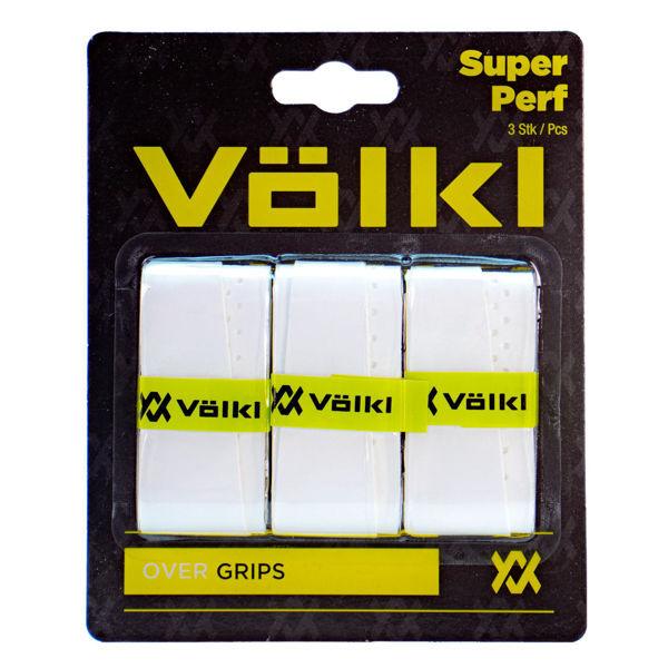 Buy 3-Pack Volkl Super Perf Over Grips for Tennis Squash Pickleball Racquets - White discounted | Products On Sale Australia