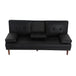 Buy 3 Seater Adjustable Sofa Bed With Cup Holder Black discounted | Products On Sale Australia