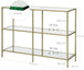 Buy 3-Tier Tempered Glass Sofa Table Modern Storage Shelf discounted | Products On Sale Australia