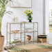 Buy 3-Tier Tempered Glass Sofa Table Modern Storage Shelf discounted | Products On Sale Australia