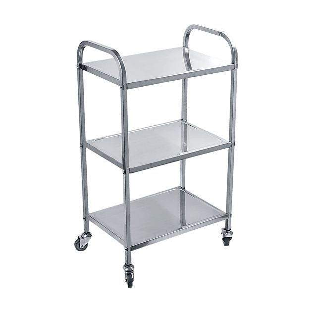 Buy 3 Tiers Food Trolley Cart Stainless Steel Utility Kitchen Dining Service discounted | Products On Sale Australia