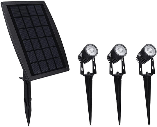 Buy 3 x LED Spotlights Powered Solar Garden Lights Outdoor Waterproof (Warm White) discounted | Products On Sale Australia