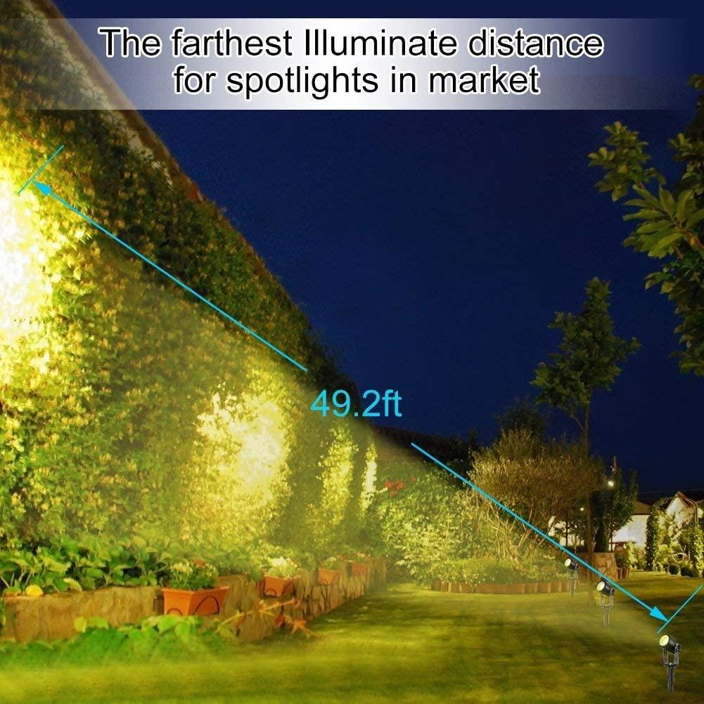 Buy 3 x LED Spotlights Powered Solar Garden Lights Outdoor Waterproof (Warm White) discounted | Products On Sale Australia