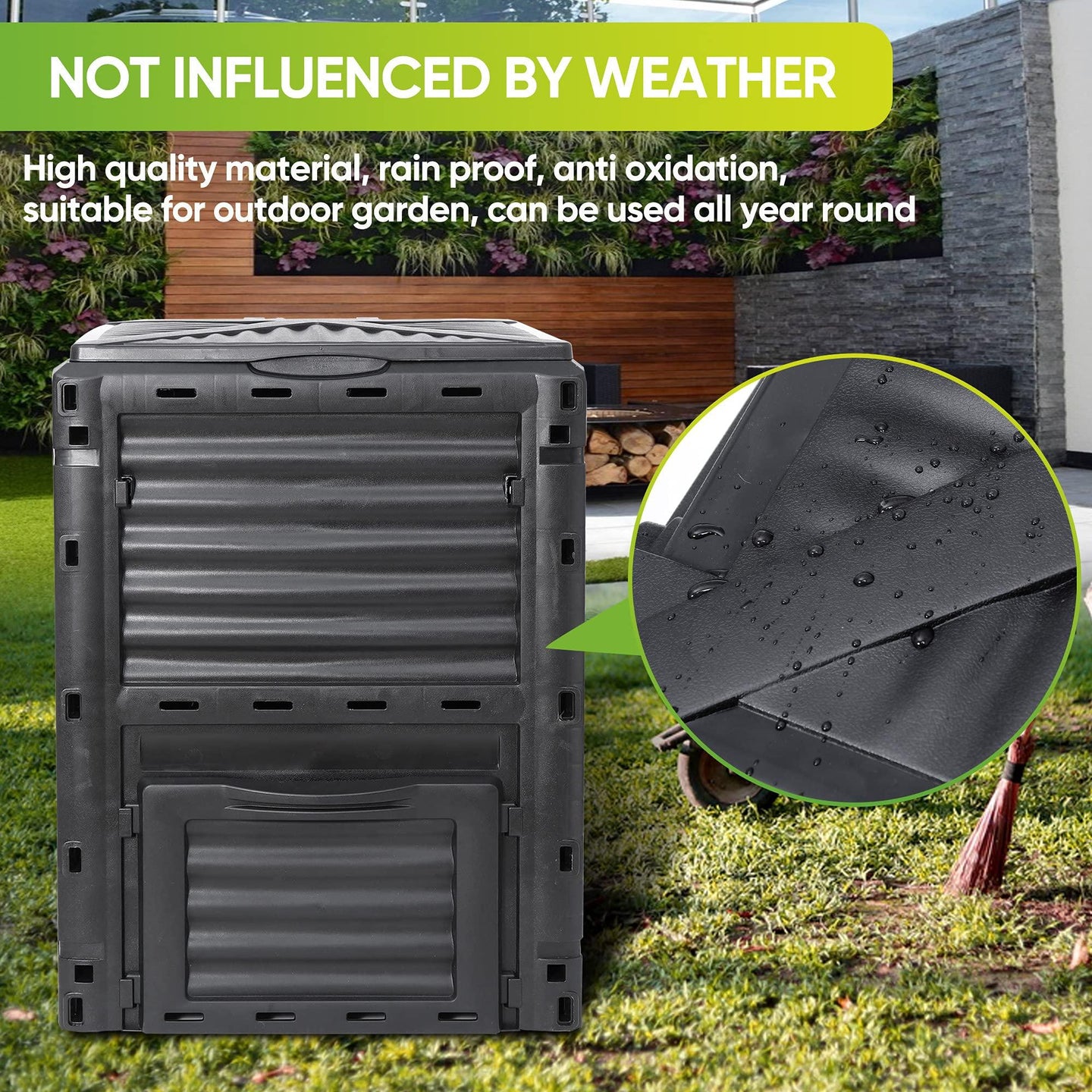 Buy 300L Large Garden Outdoor Compost Bin Composter BPA Free Compost Barrel discounted | Products On Sale Australia