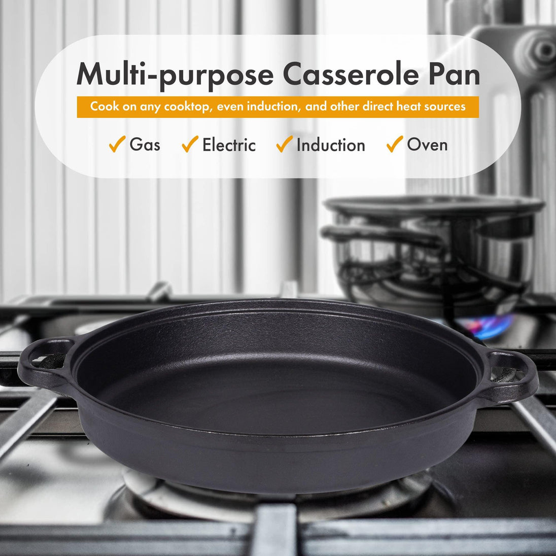 Buy 30cm Cast Iron Dutch Oven With Handles Lid Cast Iron Skillet Braising Pan For Casserole Dish Crock Pot Stewpan discounted | Products On Sale Australia