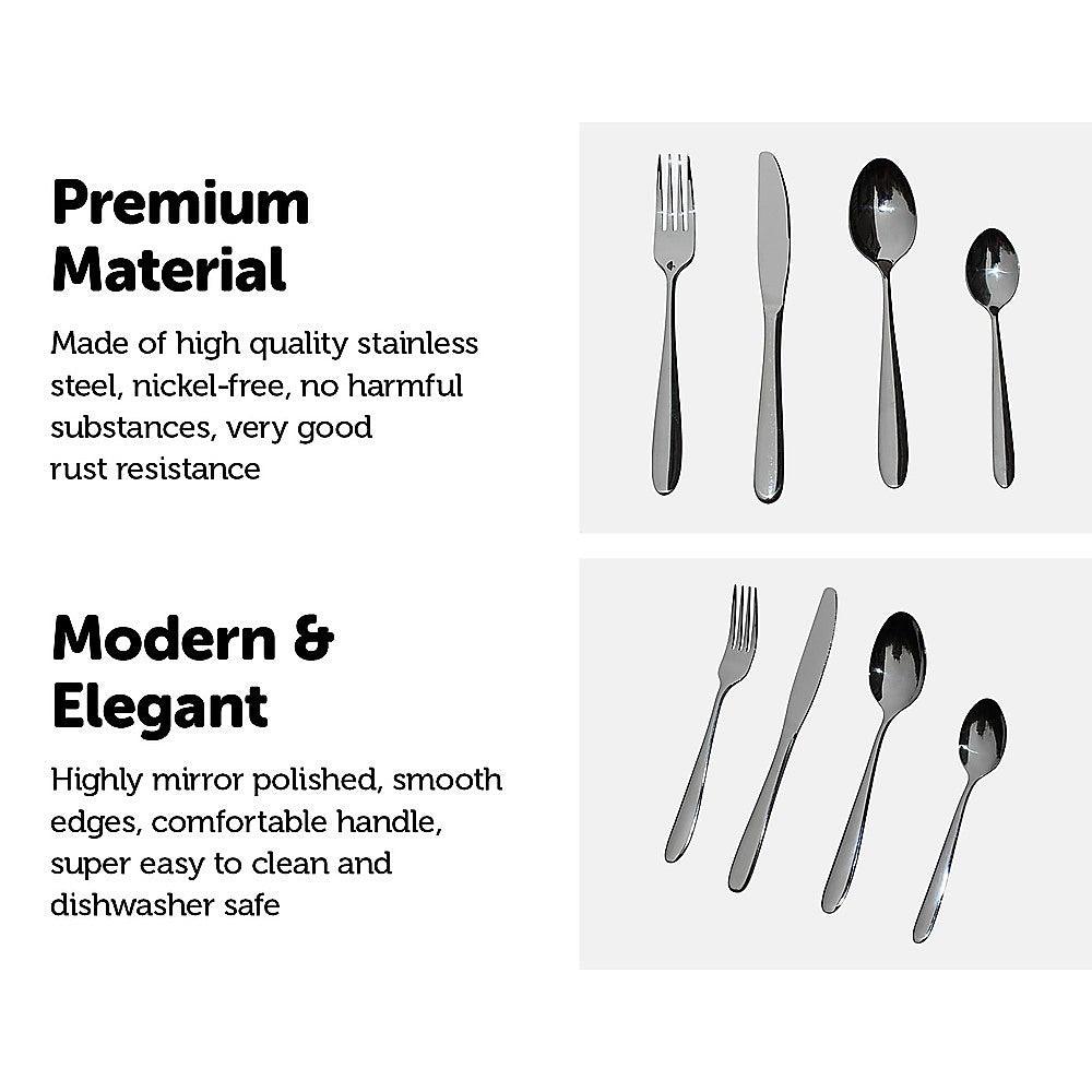 Buy 32 Piece Stainless Steel Cutlery Set Knives Fork Spoon Teaspoon discounted | Products On Sale Australia