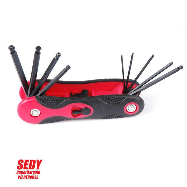 Buy 3x Folding Torx Key Hex Key Ball End Allen Key Set Tools Wrench Spanner Opener discounted | Products On Sale Australia