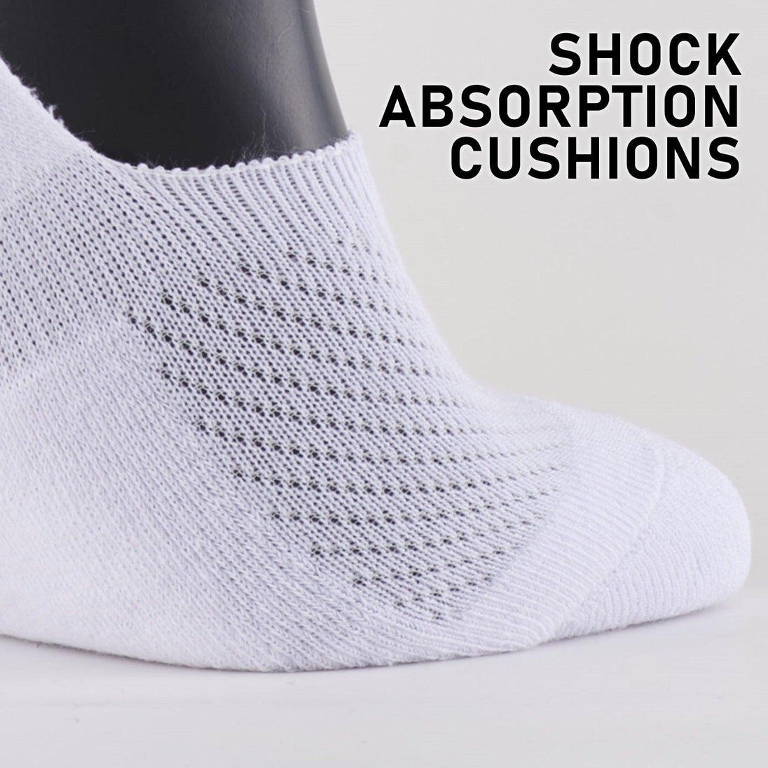 Buy 3X Rexy Cushion No Show Ankle Socks Large Non-Slip Breathable WHITE discounted | Products On Sale Australia