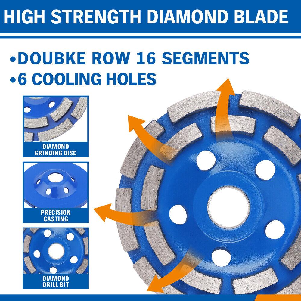 Buy 4.5inch Diamond Segment Grinding Concrete Cup Wheel Disc Granite Stone 115mm discounted | Products On Sale Australia