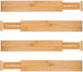 Buy 4 Pack Bamboo Adjustable Kitchen Drawer Dividers (Large, 44-55 cm) discounted | Products On Sale Australia