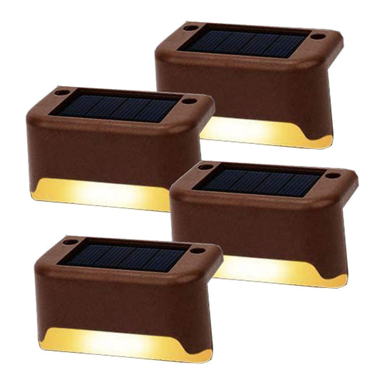 Buy 4 Pack SolarPower Deck Lights Outdoor Step Lights Waterproof LED lights discounted | Products On Sale Australia