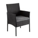 Buy 4 Seater Wicker Outdoor Lounge Set - Black discounted | Products On Sale Australia