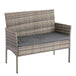 Buy 4 Seater Wicker Outdoor Lounge Set - Mixed Grey discounted | Products On Sale Australia