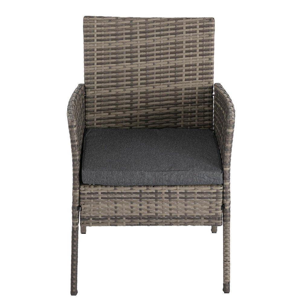 Buy 4 Seater Wicker Outdoor Lounge Set - Mixed Grey discounted | Products On Sale Australia