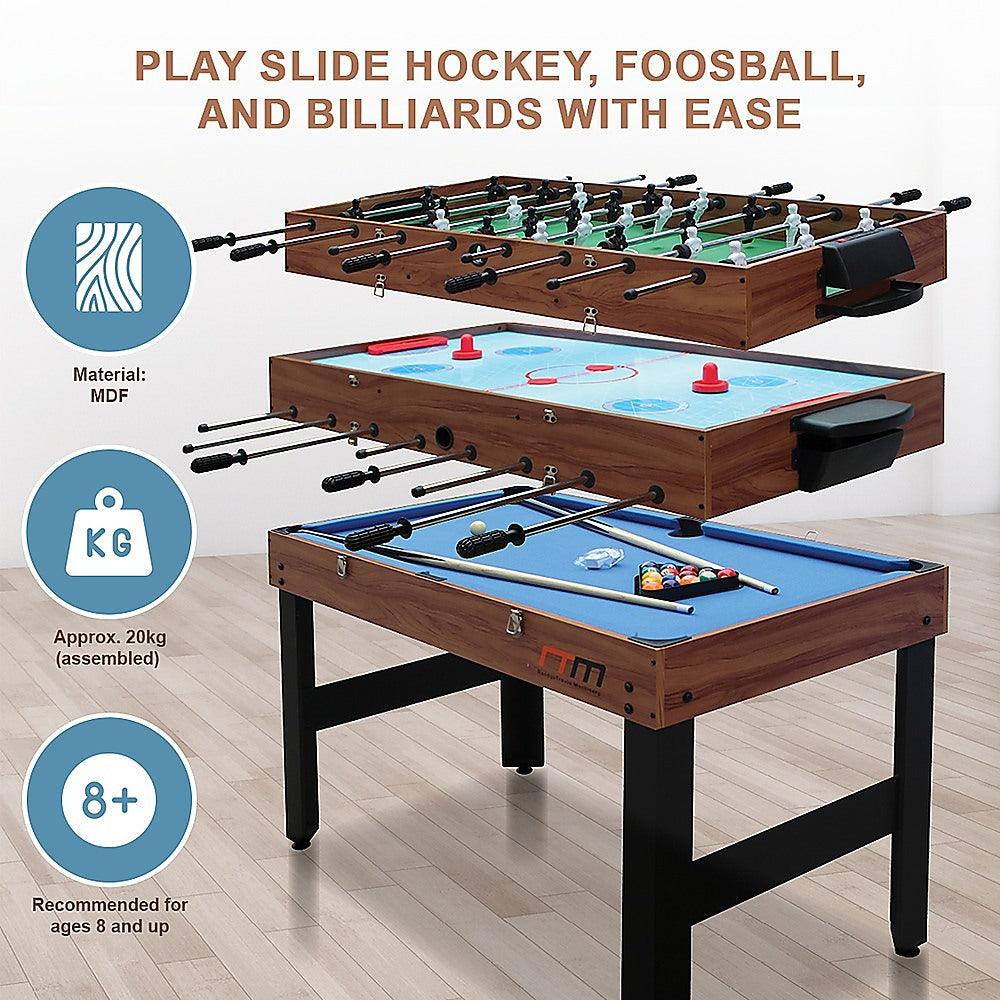 Buy 4FT 3-in-1 Games Foosball Soccer Hockey Pool Table discounted | Products On Sale Australia