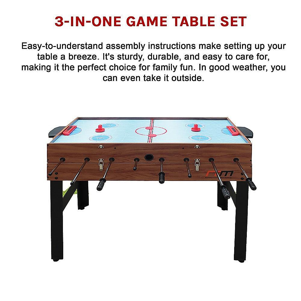 Buy 4FT 3-in-1 Games Foosball Soccer Hockey Pool Table discounted | Products On Sale Australia