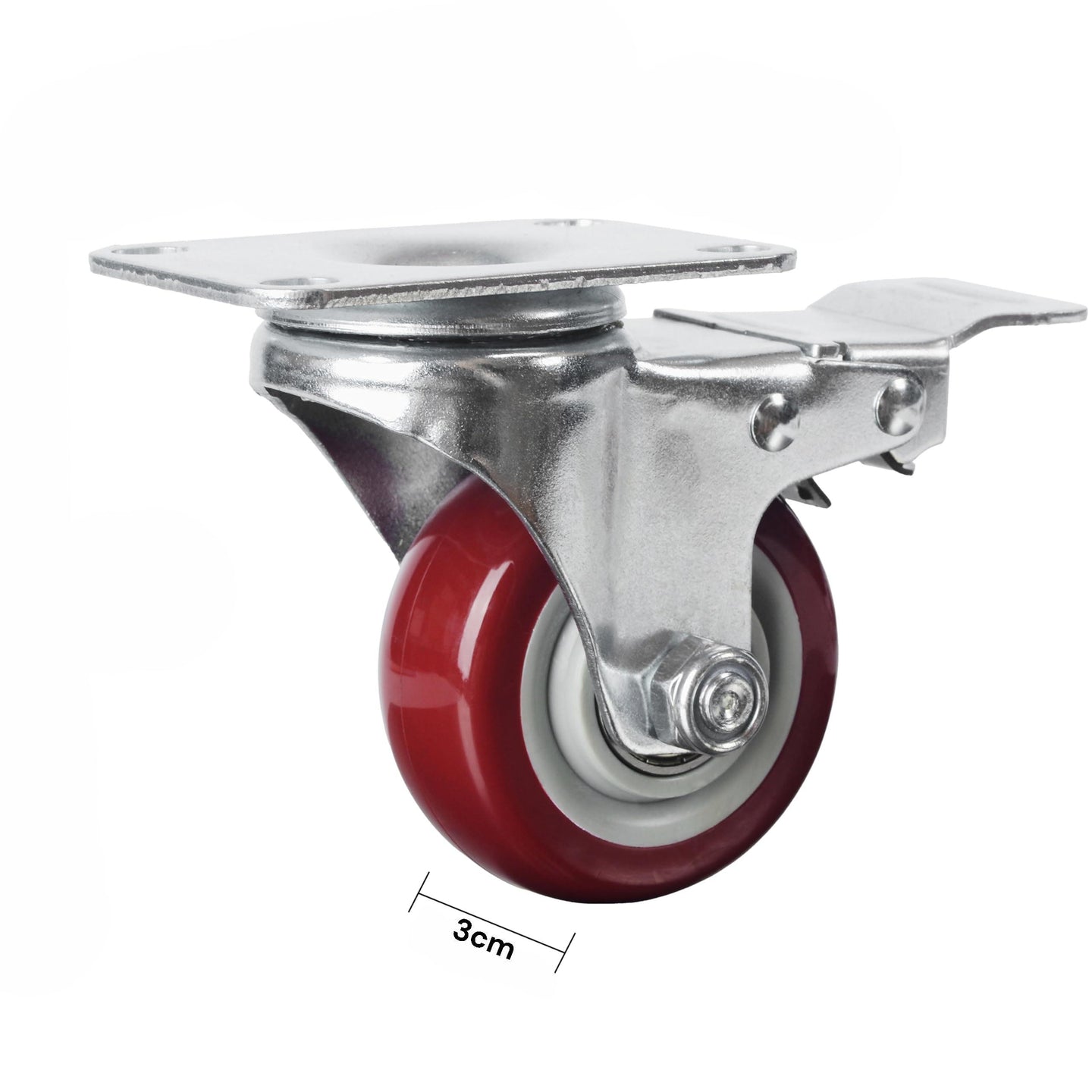 Buy 4x 3 inch Heavy Duty 2x Fixed + 2x Swivel Casters Load 300kg Castor Caster Wheels Swivel Casters with Brakes discounted | Products On Sale Australia