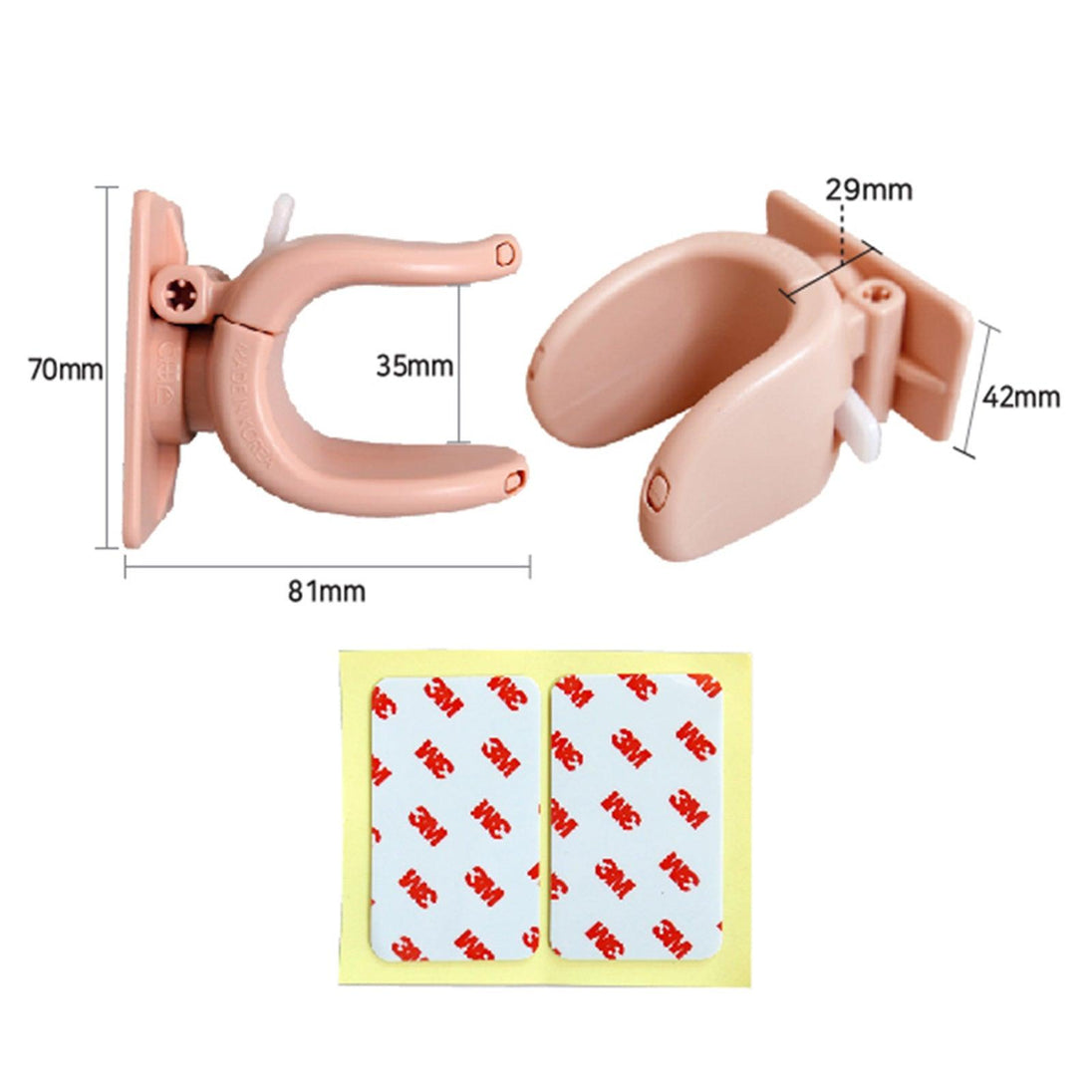 Buy 4X Door Lever Lock Pet Child Proof Adhesive Kid Safety Handle Lock APRICOT PINK discounted | Products On Sale Australia