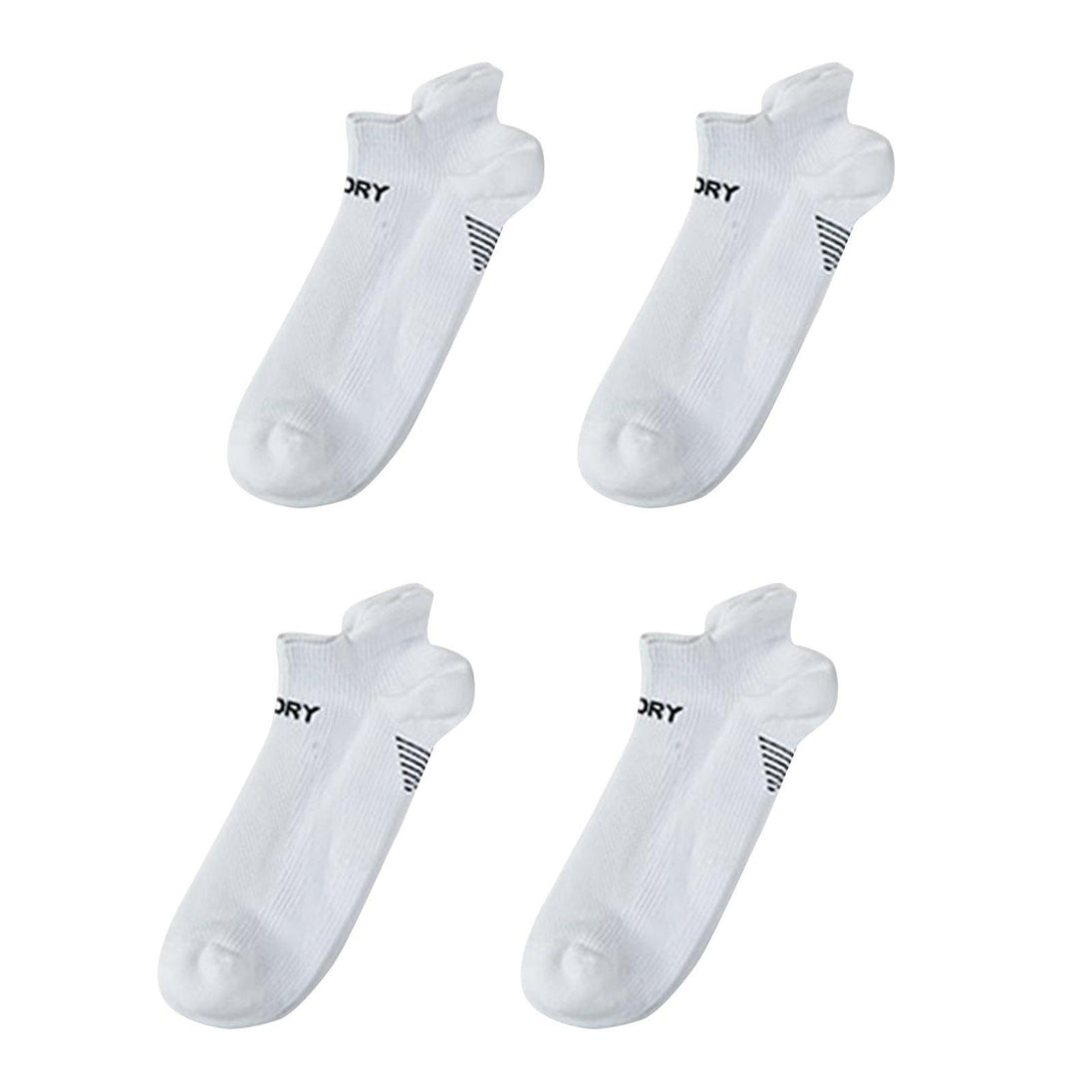 Buy 4X Rexy Seamless Sport Sneakers Socks Medium Non-Slip Heel Tab WHITE discounted | Products On Sale Australia