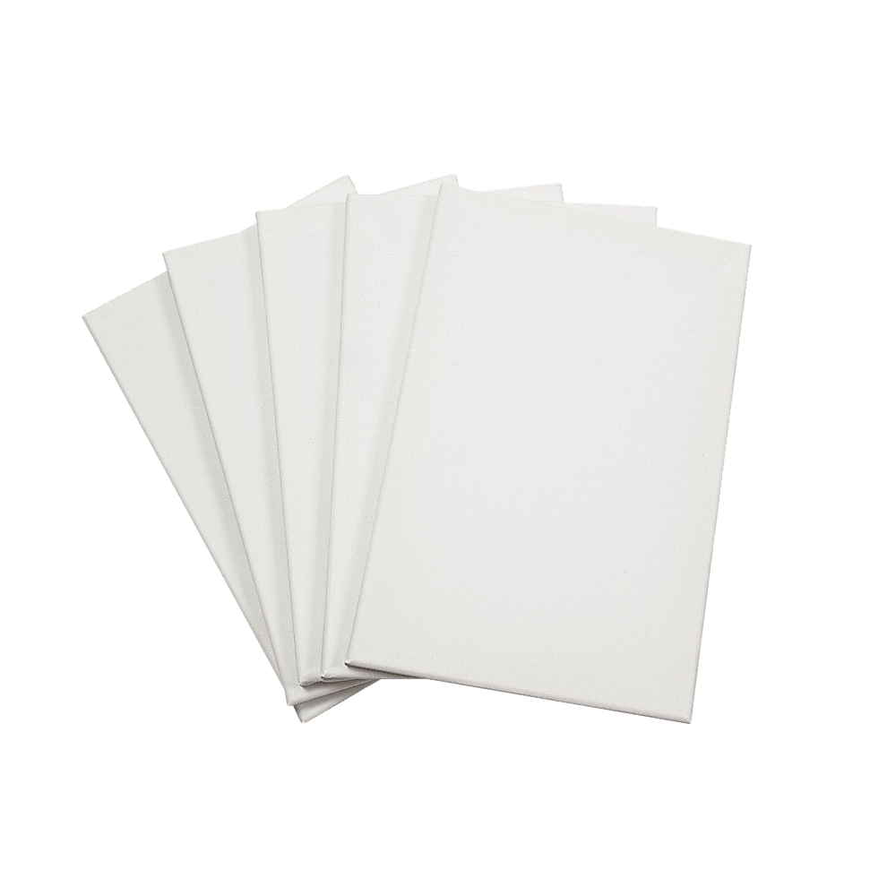 Buy 5 pack of 20x30cm Artist Blank Stretched Canvas Canvases Art Large White Range Oil Acrylic Wood discounted | Products On Sale Australia